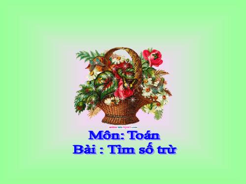 Tìm số trừ