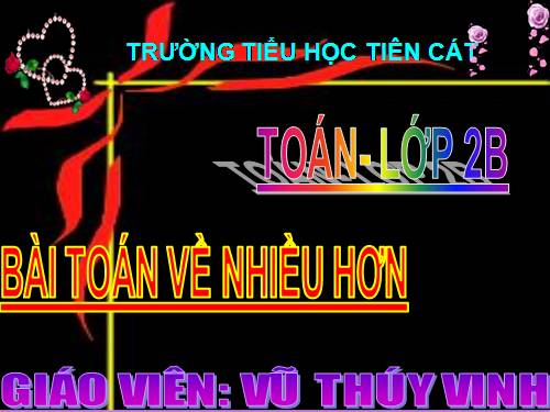 Bài toán về nhiều hơn