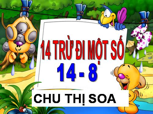 14 trừ đi một số: 14 - 8