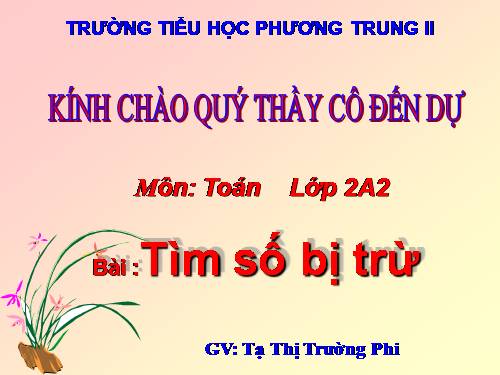 Tìm số bị trừ