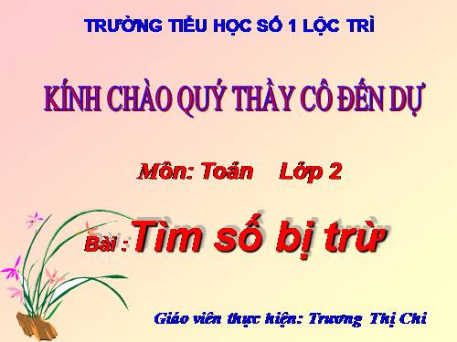 Tìm số bị trừ