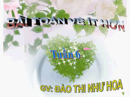 Bài toán về ít hơn