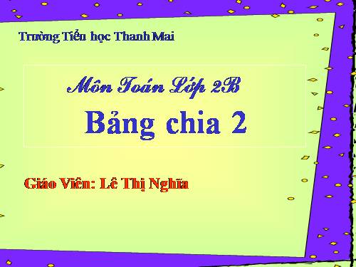 Bảng chia 2