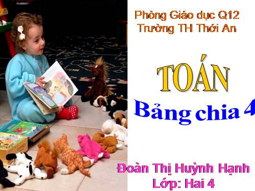 Bảng chia 4