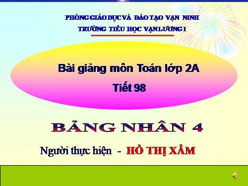 Bảng nhân 4