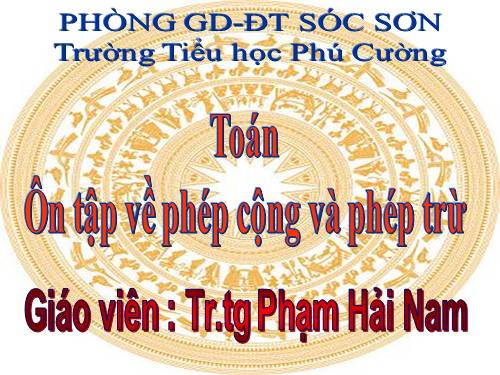 Ôn tập về phép cộng và phép trừ