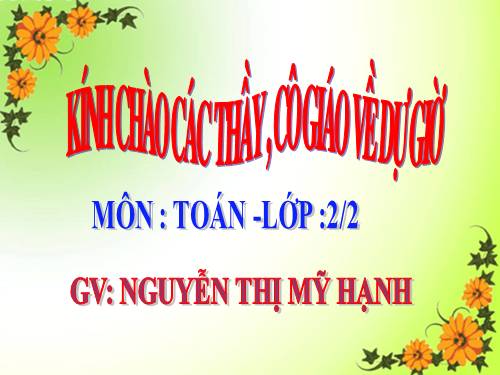 Các Bài giảng khác thuộc Chương trình Toán 2