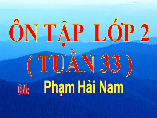 ÔN TOÁN+TV TUẦN 33 ( NGHỈ LỄ)