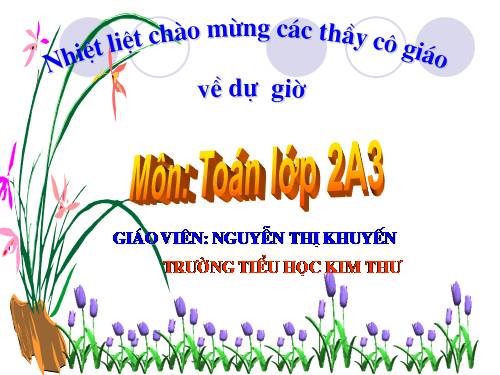 Các Bài giảng khác thuộc Chương trình Toán 2