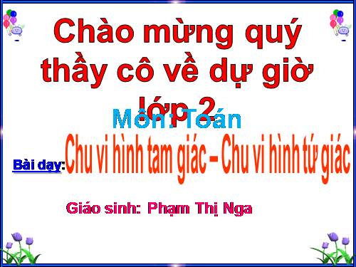 Chu vi hình tam giác - Chu vi hình tứ giác