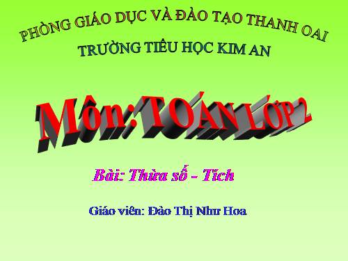 Thừa số - Tích