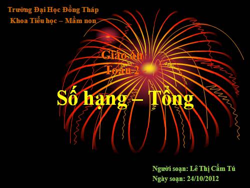 Số hạng - Tổng