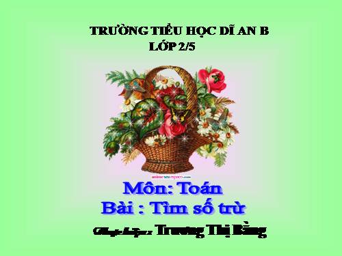 Tìm số trừ