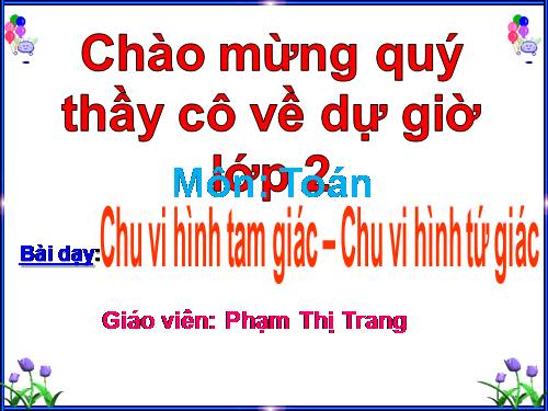 Chu vi hình tam giác - Chu vi hình tứ giác