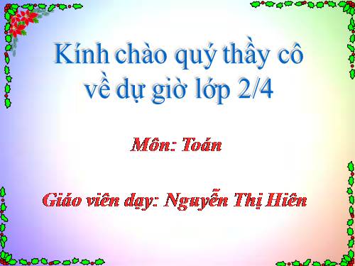 Các Bài giảng khác thuộc Chương trình Toán 2