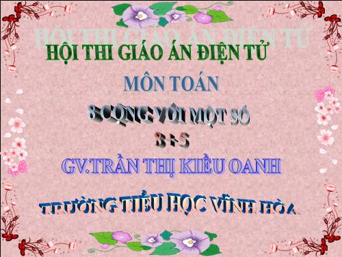 8 cộng với một số: 8 + 5