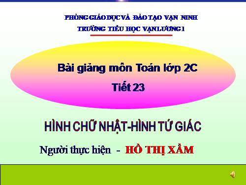 Hình chữ nhật - Hình tứ giác