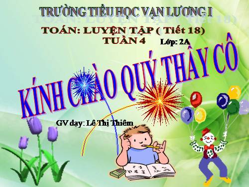 Toán lớp 2 tiết 18