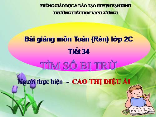 Tìm số bị trừ