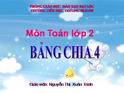 Bảng chia 4