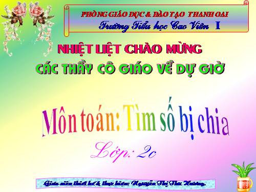 Tìm số bị chia