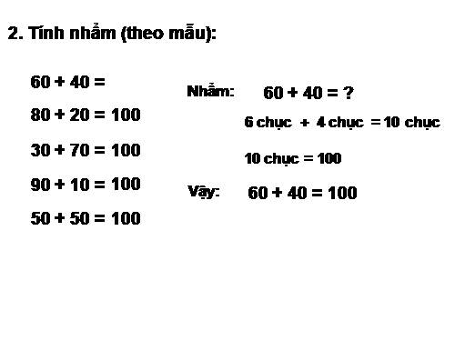 Tính nhẩm