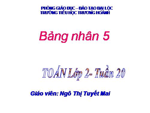 Bảng nhân 5