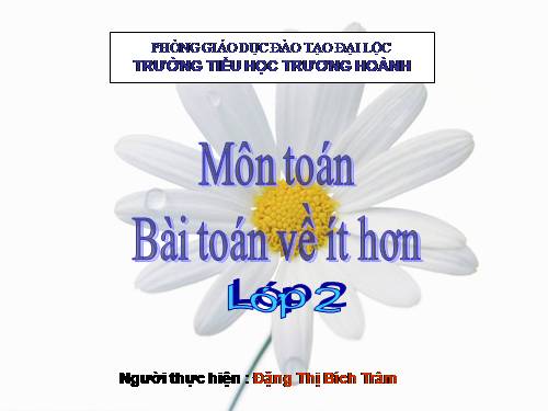 Bài toán về ít hơn