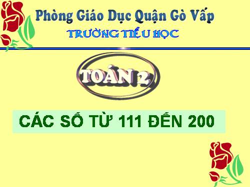 Các số từ 111 đến 200