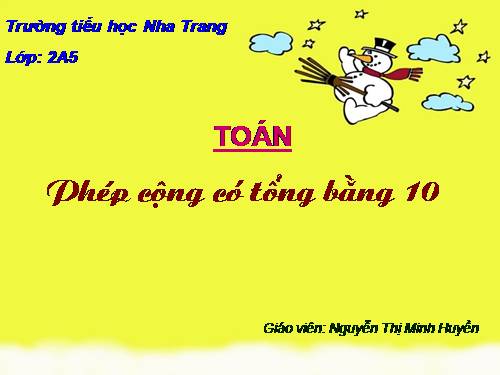 Phép cộng có tổng bằng 10