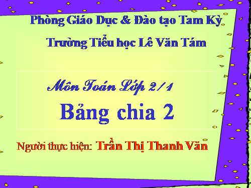 Bảng chia 2