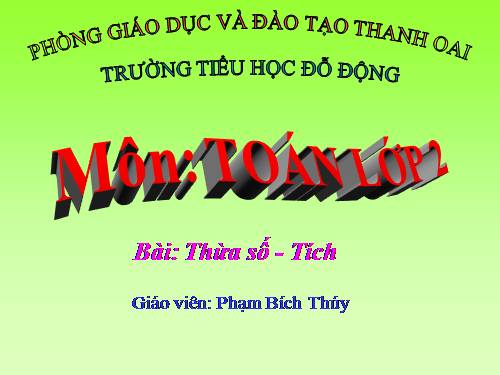 Thừa số - Tích