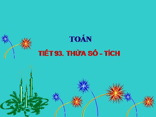 Thừa số - Tích