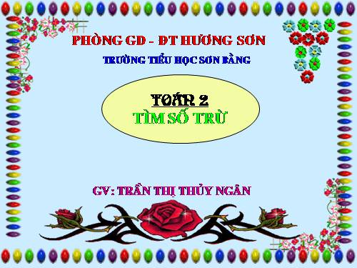 Tìm số trừ