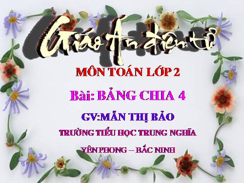 Bảng chia 4