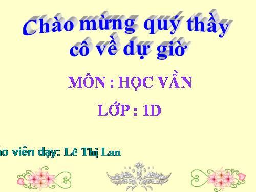 giáo án học vần lớp 1