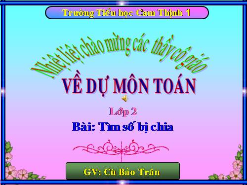 Tìm số bị chia