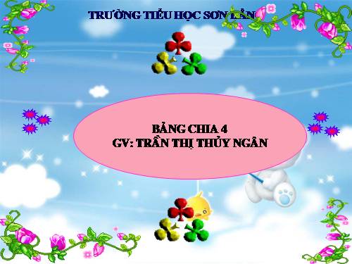 Bảng chia 4