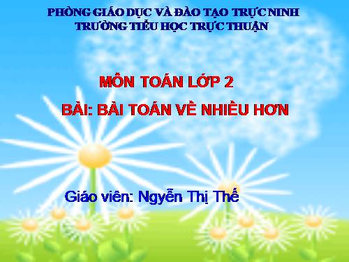 Bài toán về nhiều hơn