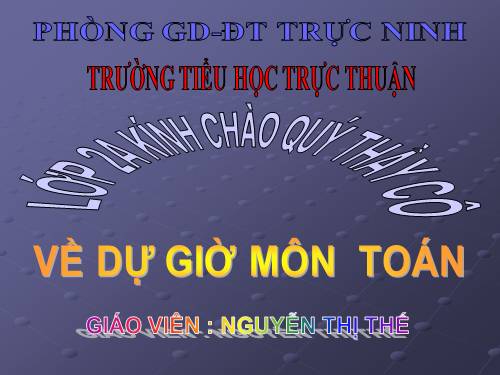 Bài toán về ít hơn