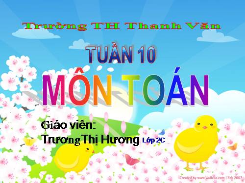 Số tròn chục trừ đi một số