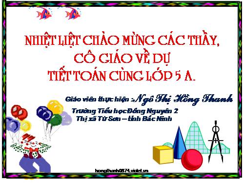 Các Bài giảng khác thuộc Chương trình Toán 2