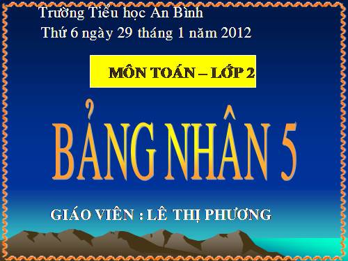 Bảng nhân 5