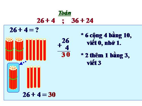 26 + 4; 36 + 24