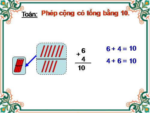 Phép cộng có tổng bằng 10