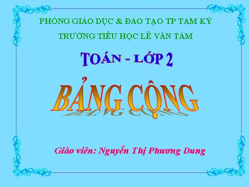 Bảng cộng