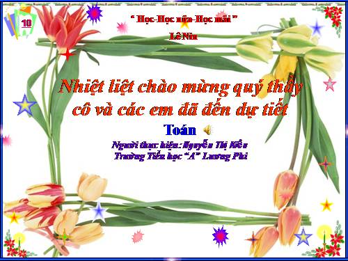 Các Bài giảng khác thuộc Chương trình Toán 2