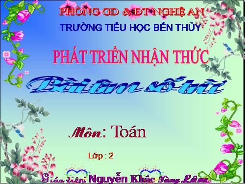 Tìm số trừ