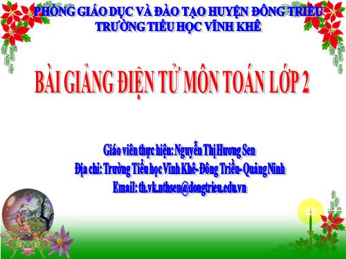 Các Bài giảng khác thuộc Chương trình Toán 2