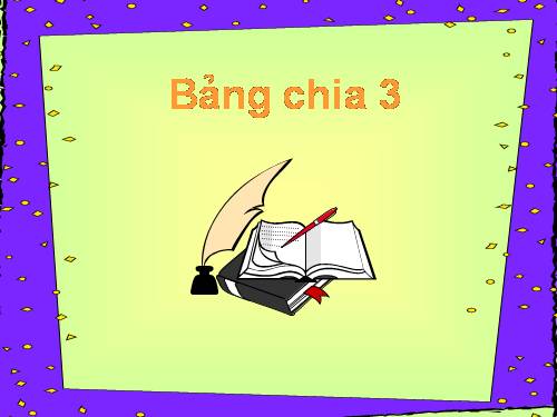 Bảng chia 3